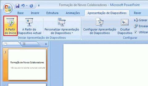 9. Reproduza a apresentação criada no ecrã.quando uma apresentação é reproduzida, pode apresentar os diapositivos um após o outro no modo de ecrã inteiro.