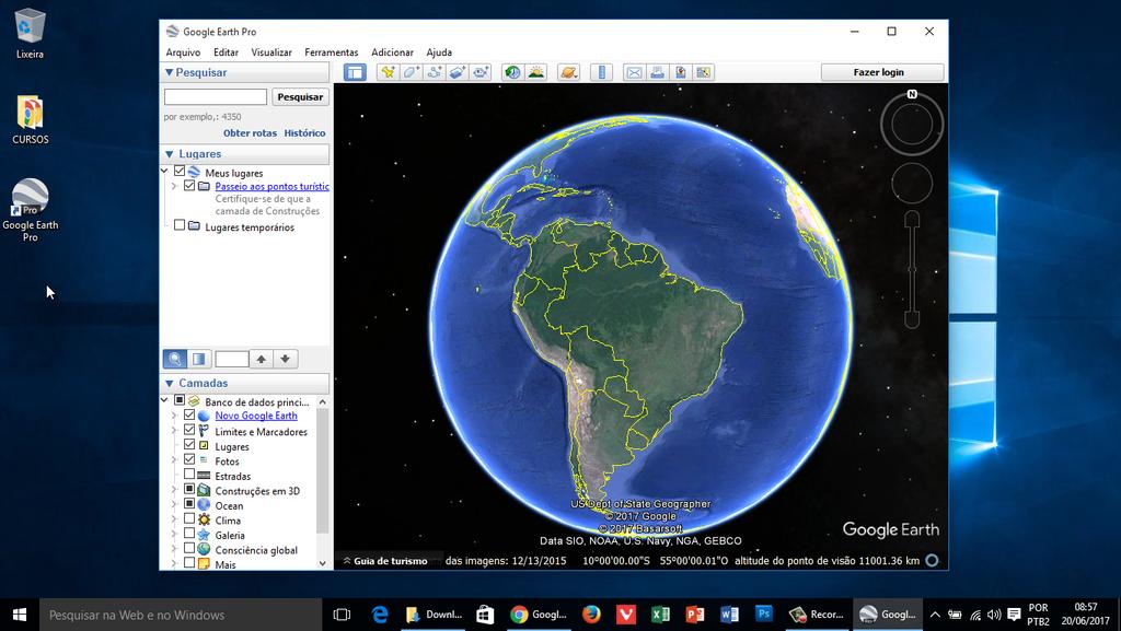 Instalação do Google Earth Pro instalação do aplicativo que possui mais recursos Tutorial Passo 4: Aguarde o processo de download e instalação da ferramenta.