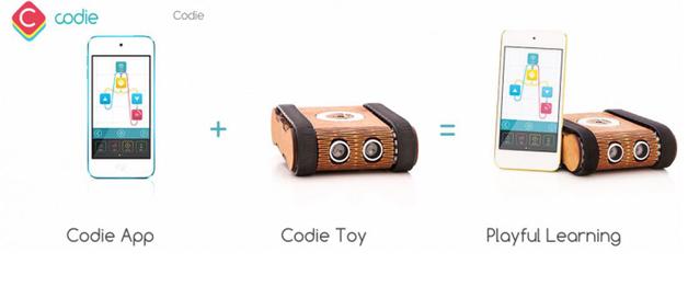 codie Brinquedo totalmente personalizável que, conectado ao smartphone, pode ser transformado a partir de comandos ditados pela criança.