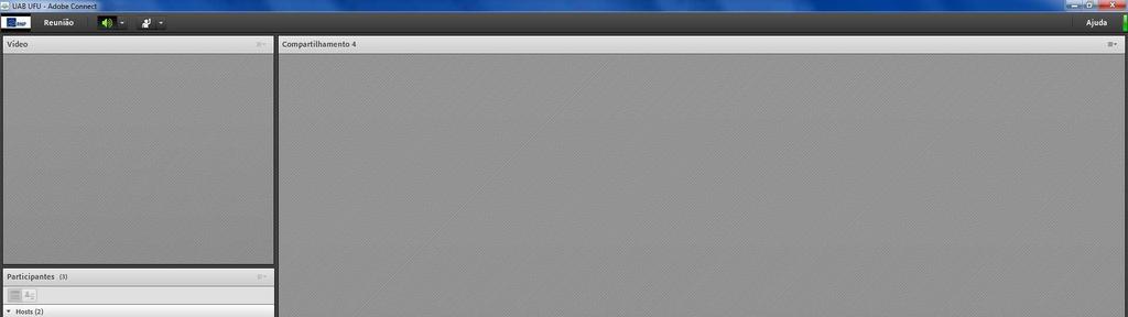 A figura abaixo, apresenta a tela principal do sistema de comunicação Adobe Connect.