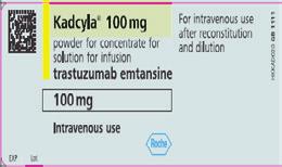 alfabética do nome Campo de texto limitado e Nome abreviado Imagem e cores da cartonagem Trastuzumab e trastuzumab emtansina podem estar