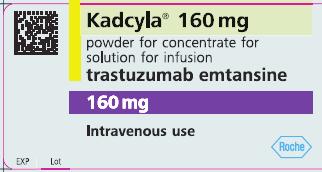trastuzumab é apresentado quer para Herceptin, quer para Kadcyla) Cores do rótulo do frasco Prescrição manual: potencial fonte de