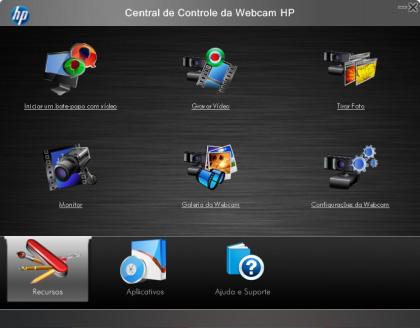 Utilização da central de controle da webcam HP Todos os utilitários de software incluídos com a webcam HP podem ser acessados pela Central de Controle da Webcam HP.