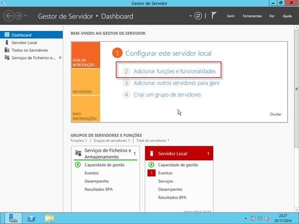 Aqui está sendo usado o Windows server 2012, mais recente versão, mas com a 2008 o passo a passo é idêntico! No 2003 muda visualmente, mas tem as mesmas ideias.