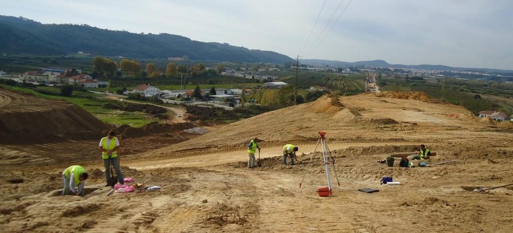 Contexto de trabalhos para construção de rede viária IC9 Nazaré/Alcobaça