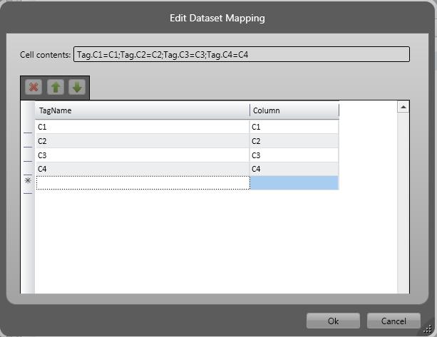 Clicando na coluna Mapping, apresentada na Figura 5-9, a janela a seguir é aberta, nesta é feita a configuração para vincular as tags