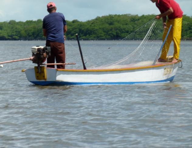 extração de pescado no litoral de Cabedelo foram: rede de emalhar; covo;