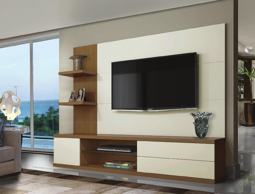 999,00 100 mdf % HOME THEATER 2 gavetões e prateleira L: 2,40m A: 1,87m P: 0,45m R$ 2.