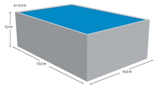 5.2.2. Tanque sobreposição de cargas (acção da água) a deformação imposta axial Para esta análise, com sobreposição dos efeitos das cargas com deformação imposta, considera-se um tanque com dimensões