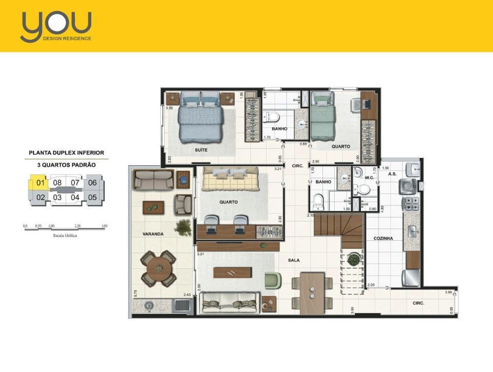 COB. DUPLEX 3 QUARTOS COL.