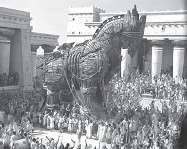 O que é história? Aula 1 O cavalo de Tróia teria sido uma invenção de Odisseu (o guerreiro sagaz da Ilíada e personagem da Odisséia) e construído por Epeu (Fonte: http://www.bbc.co.uk).