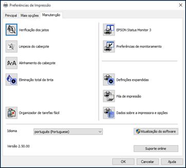 Como mudar o idioma das telas do software da impressora Tema principal: Como imprimir com Windows Como mudar o idioma das telas do software da impressora Você pode alterar o idioma usado nas telas do