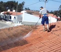 4 Revestimento de cobertura Descrição do trabalho a realizar: Consiste na limpeza das telhas da cobertura, retirando a sujidade acumulada (ninhos, folhas,