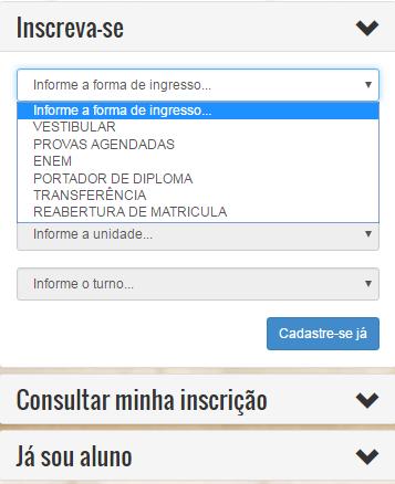 MANUAL DO CANDIDATO PROCESSO SELETIVO Serão considerados aptos os candidatos que obtiverem comprovação de desempenho médio superior a 450 pontos no ENEM.