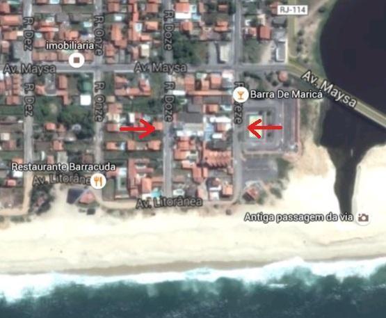 62 Figura 57 Localização das Ruas 12 e 13 na Barra de Maricá. Fonte: Google Maps (2016).