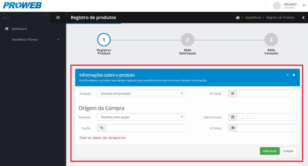 br/prowebplus Após fazer o acesso ao sistema você encontrará essa página: Do lado esquerdo, existe o menu principal com