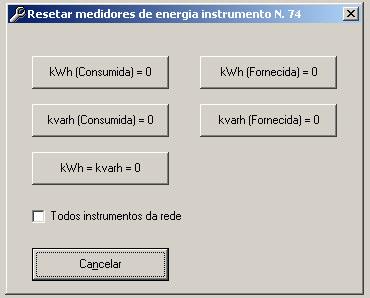 5.4 Reset 5.4.1 Resetar os medidores de