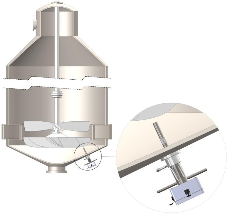 Instalação Mecânica A sonda de concentração SD-2000 pode ser utilizada em processos de fabricação de açúcar por batelada ou contínuo, além da possibilidade de medir a concentração em outros