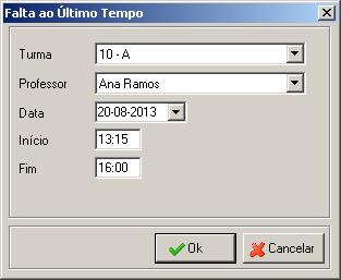 autorização de saída ao último tempo considerando que o período de