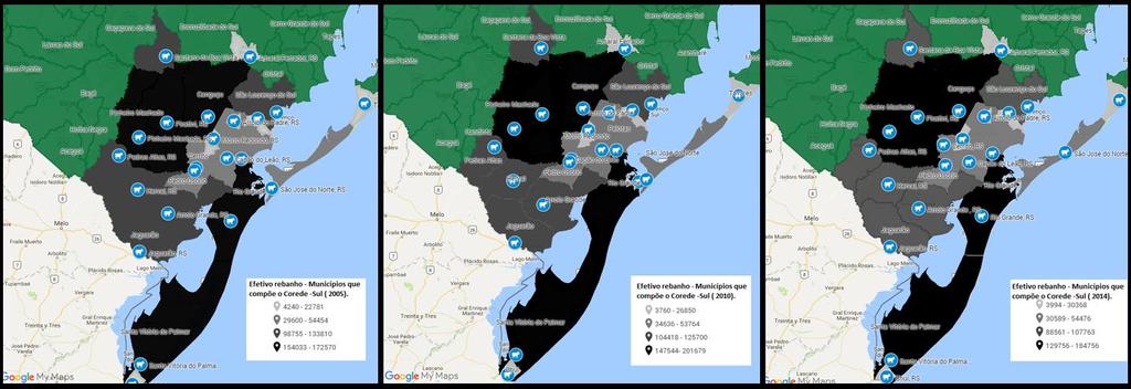 Figura 18- Efetivo rebanho- Rio Grande do Sul. / Produção da Pecuária Municipal Link: http://www.ibge.gov.br/home/estatistica/economia/ppm/214/default.