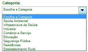 Apresenta uma lista de categorias em que o ponto deve ser classificado.