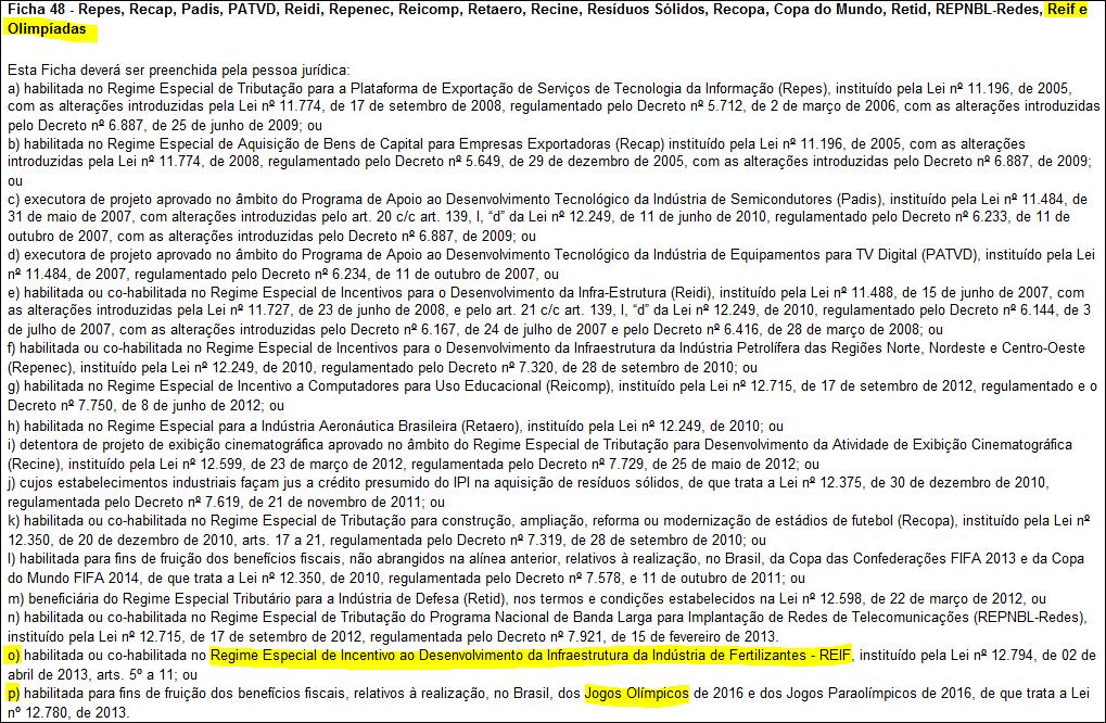 Posicionamento Consultoria de Segmentos ORDEM 34: Na sequência item 34 da coluna ordem, foi inclusa a escolha da opção OPTANTE EFEITOS MP 627/2013 para as pessoas jurídicas a se referir situação