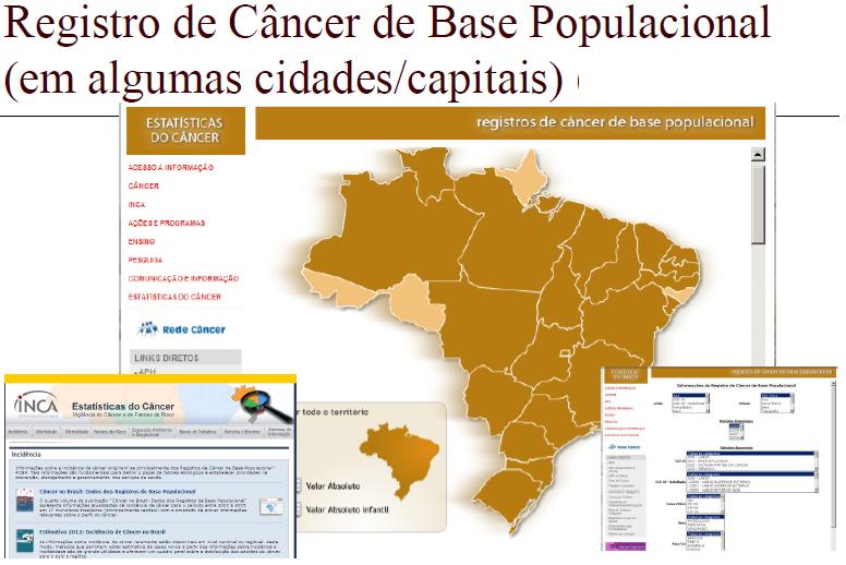 Registro de Câncer de Base Populacional coleta dados de uma população claramente específica (com diagnóstico de câncer) em uma área geográfica delimitada.