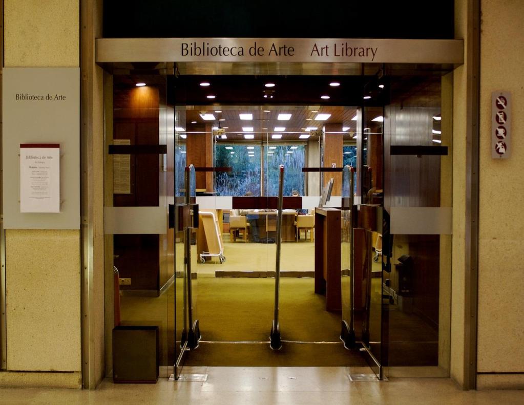 Biblioteca de Arte Áreas de especialização História de Arte Artes Visuais Arquitectura Promoção e suporte nacional e internacional à