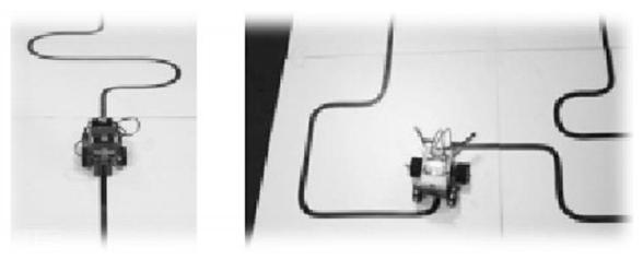 Figura 1 - Caminhos obrigatórios que o robô deve seguir ao encontrar uma encruzilhada.