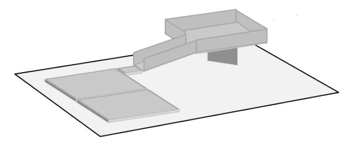 4. DAS ESPECIFICAÇÕES DAS ÁREAS 4.1. A arena será composta pela área de percurso, rampa e área de resgate, conforme ilustrado na Figura 4. Figura 4 - Ilustração com exemplo de montagem da arena. 4.2 O ambiente é modular, permitindo vários arranjos diferentes, como pode ser visto na Figura 5.