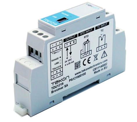 THM501 - TRANSMISSOR DE TEMPERATURA DE CABEÇA MODBUS PARA PT100 MODBUS RTU; Configurável até 256 sondas; Entrada PT100; Configuração por RS485; Ligação de sondas PT sem necessidade de PLC.