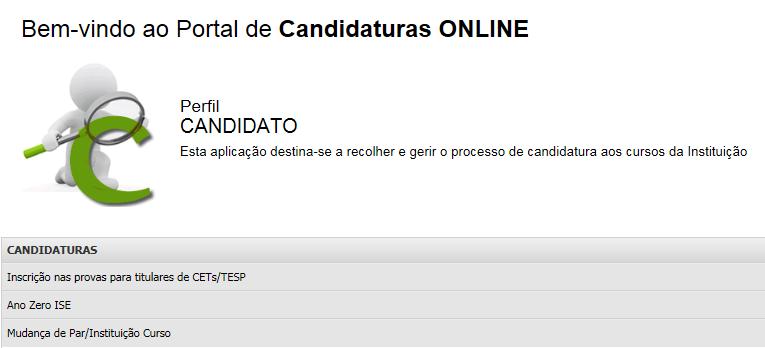 1.3.1 Confirmação da criação da conta Após o candidato confirmar o registo é lhe apresentada a seguinte informação.