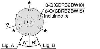 D-S9P(V) Nota) Para cilindros rotativos com unidade de detector magnético, as ligações de