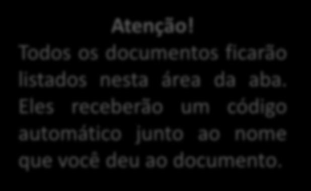 Todos os documentos ficarão listados