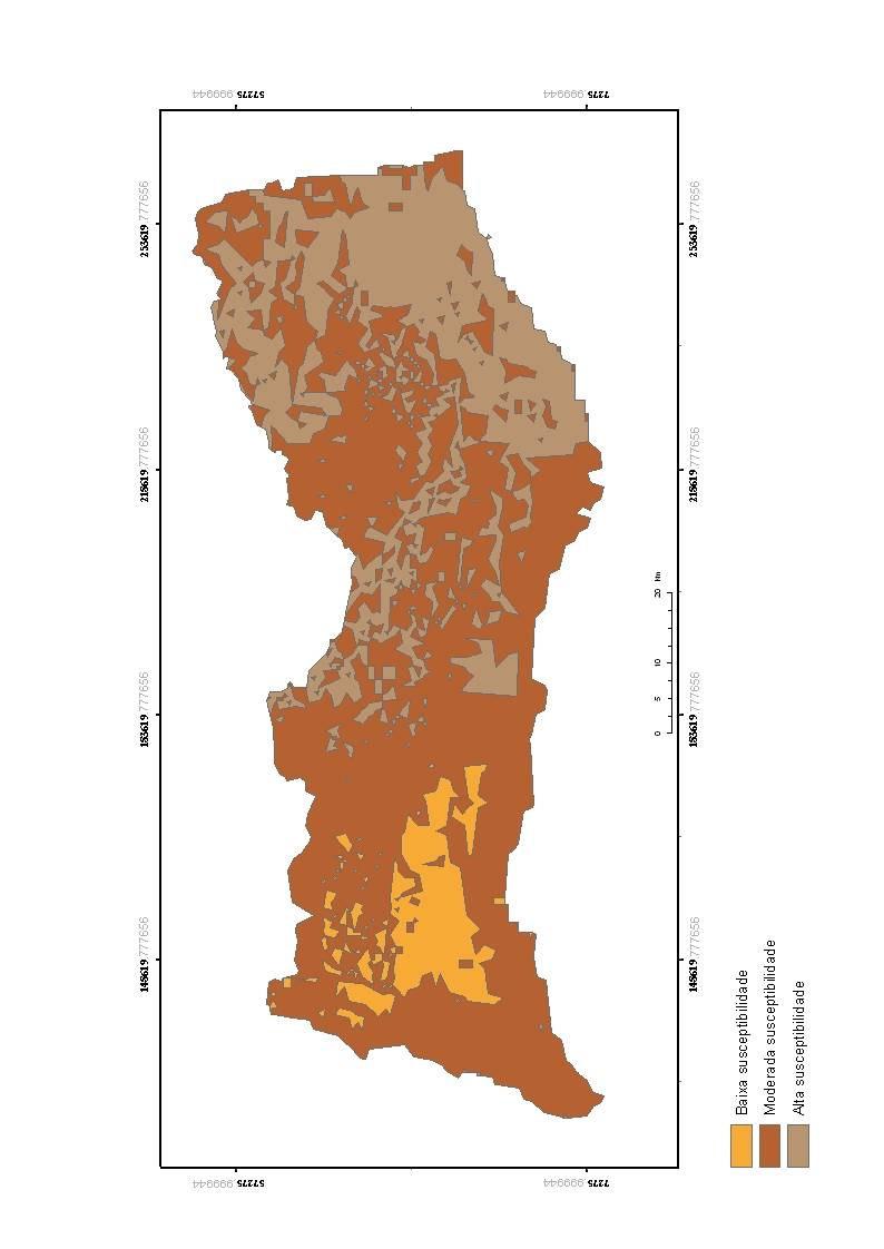 Figura 2 - Susceptibilidade à Desertificação Fonte: INAG,2003 Conjugados os vários factores de degradação, verifica-se que a maioria dos