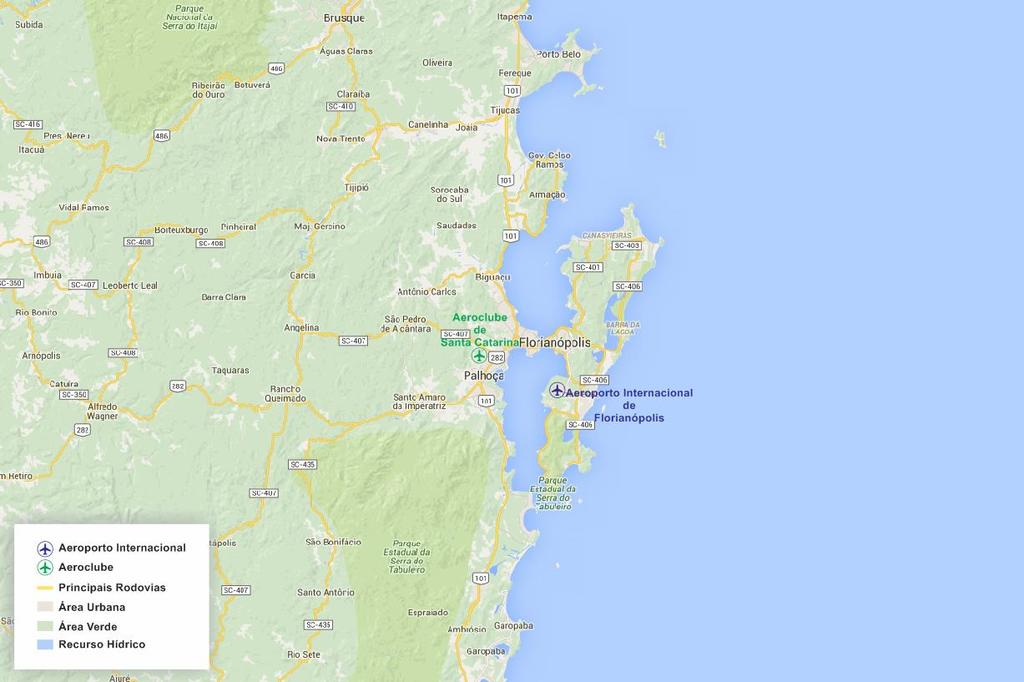 Aeroporto Internacional Hercílio Luz Florianópolis - SC 13 2 INVENTÁRIO DAS CONDIÇÕES EXISTENTES Este capítulo apresenta uma visão geral do Aeroporto Internacional Hercílio Luz, localizado em