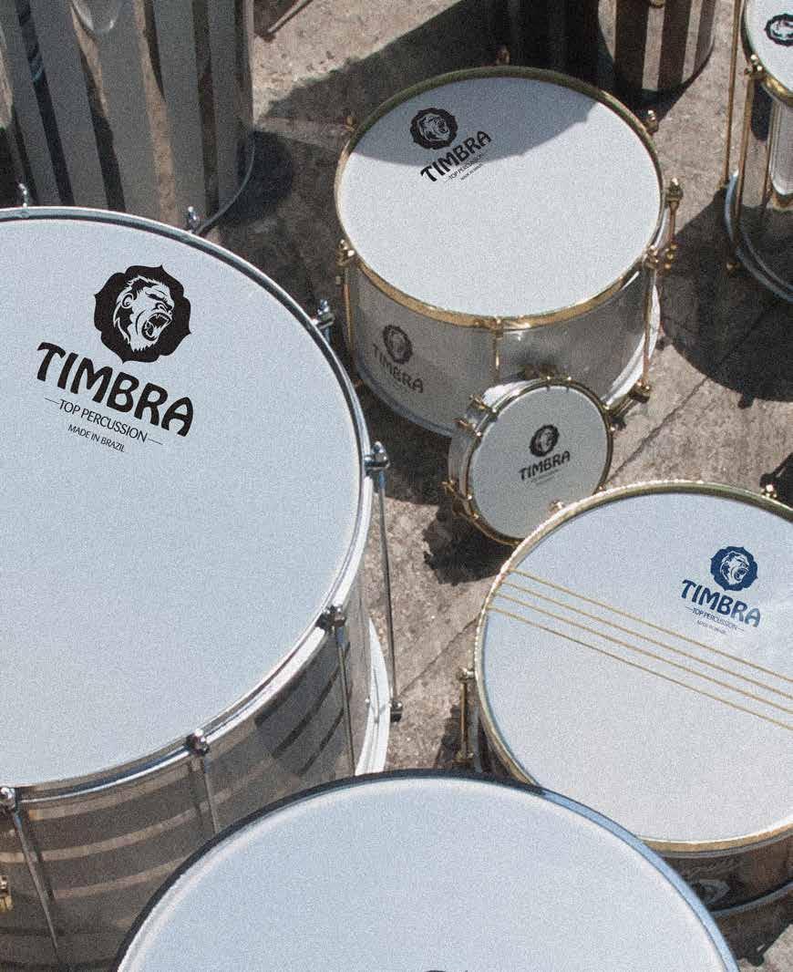 Instrumentos de Percussão Exportada para mais de 30 países a Timbra Top Percussion é considerada a melhor marca nacional de percussão.