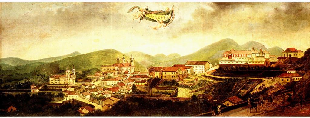 Vila Rica (1820) pelo francês Arnaud Julien Pallière REVISÃO DA ARQUITETURA