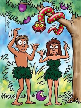 Segundo a doutrina, os primeiros seres humanos e antepassados da huma nidade, Adão e Eva, foram advertidos por Deus de que, se comessem do fruto da