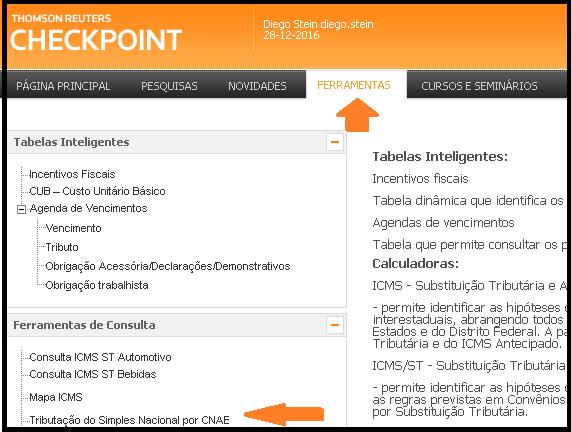 Ferramenta de Tributação do Simples Nacional por CNAE Descrição A ferramenta de Tributação do Simples Nacional por CNAE visa facilitar a busca sobre se o ramo de atividade pesquisado (seja por CNAE