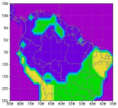 Caatinga Pacífic Ocean Cerrado Numerical Simulations of
