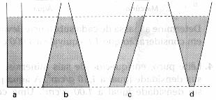 m B = 1 kg 5- As figuras a seguir representam os perfis de quatro vasos apoiados sobre uma mesma superfície horizontal preenchidos