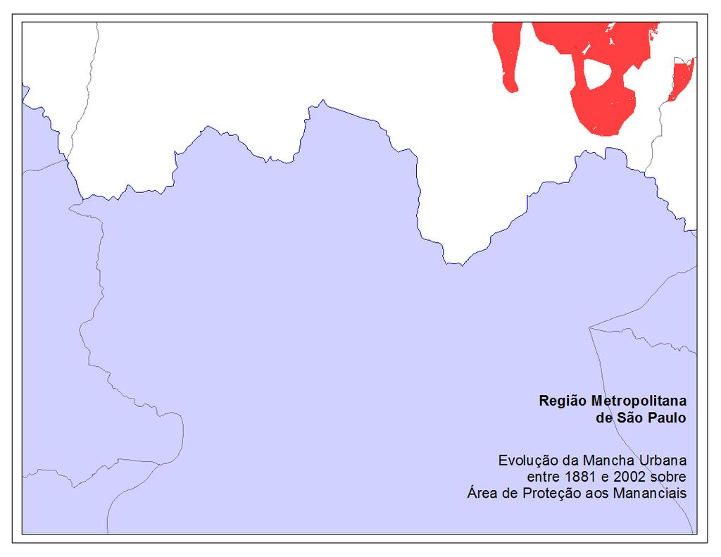 Região Metropolitana de São Paulo Evolução da Mancha