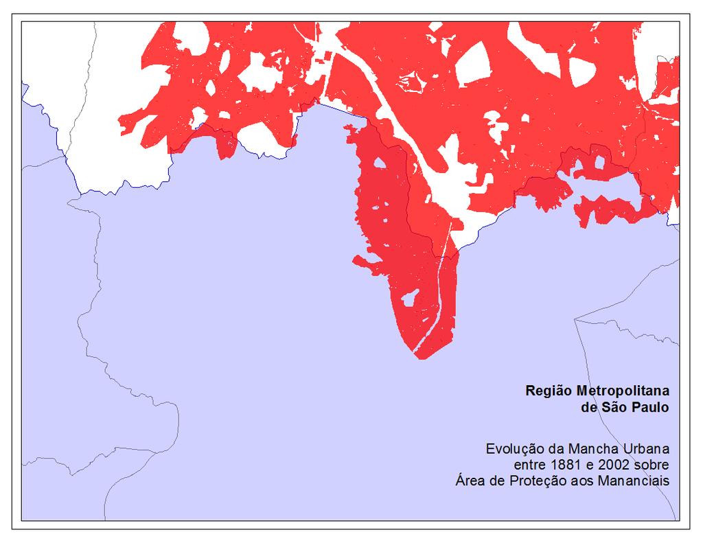 Região Metropolitana de São Paulo Evolução da Mancha