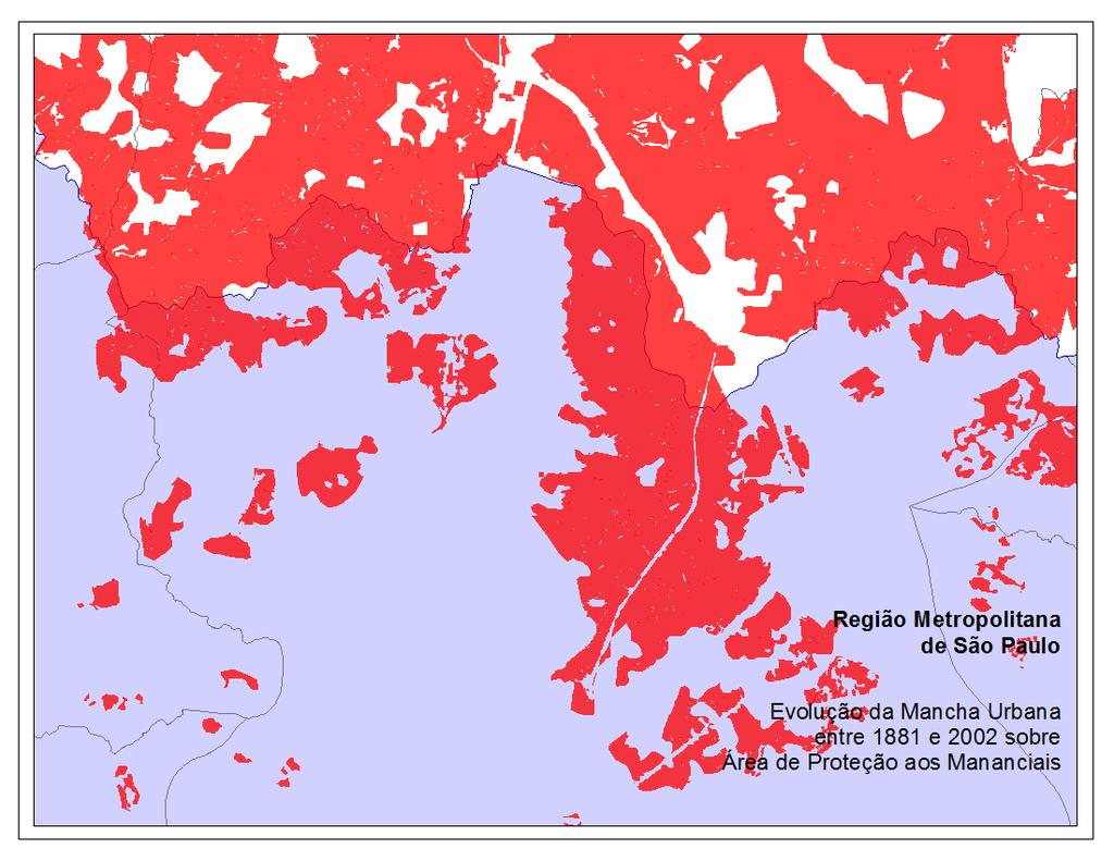 Região Metropolitana de São Paulo Evolução da Mancha