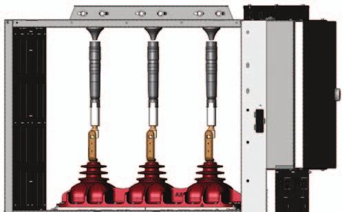2. Unidades típicas Aplicações de barramento e de cima As seguintes aplicações de barramento estão disponíveis apenas para os painéis H = 2000 mm (não painéis adaptadores): chegada dos cabos por cima