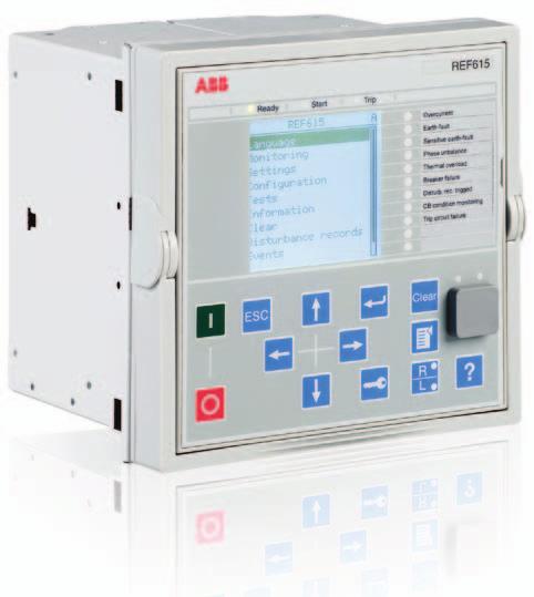 4. Dispositivos de proteção e automação Série RE- 615 Providos da mais recente tecnologia de proteção e em conformidade com a norma vigente relativa à comunicação para subestações IEC 61850, os IEDs