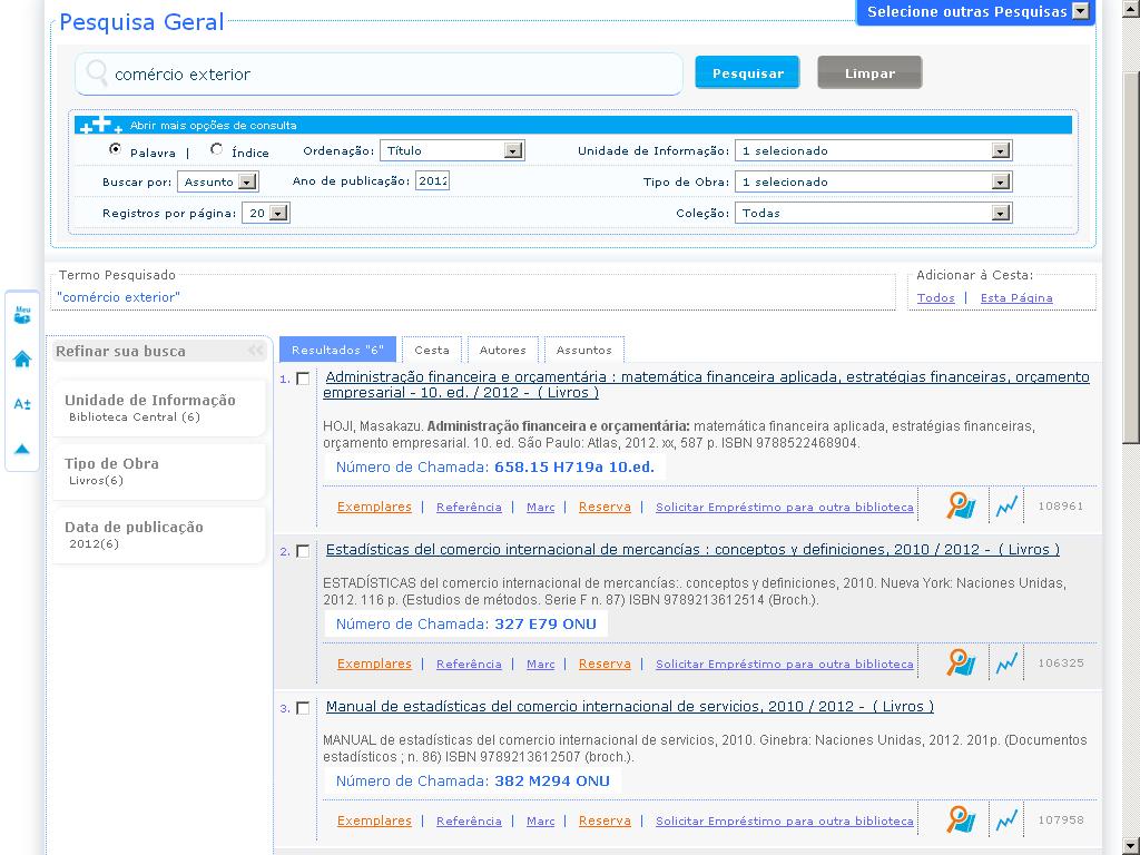 Figura: Resultados da