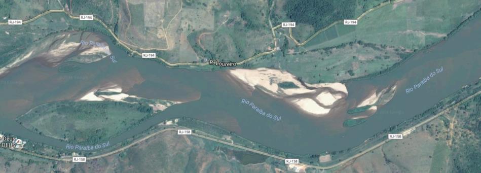 Assoreamento do rio Paraíba do Sul Imagens aéreas do rio