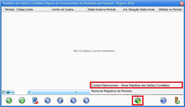 Registro K155: Detalhes dos Saldos Contábeis (Depois do Encerramento do Resultado do Período); Neste registro, os usuários terão que detalhar quais são os saldos das Contas Patrimoniais após o